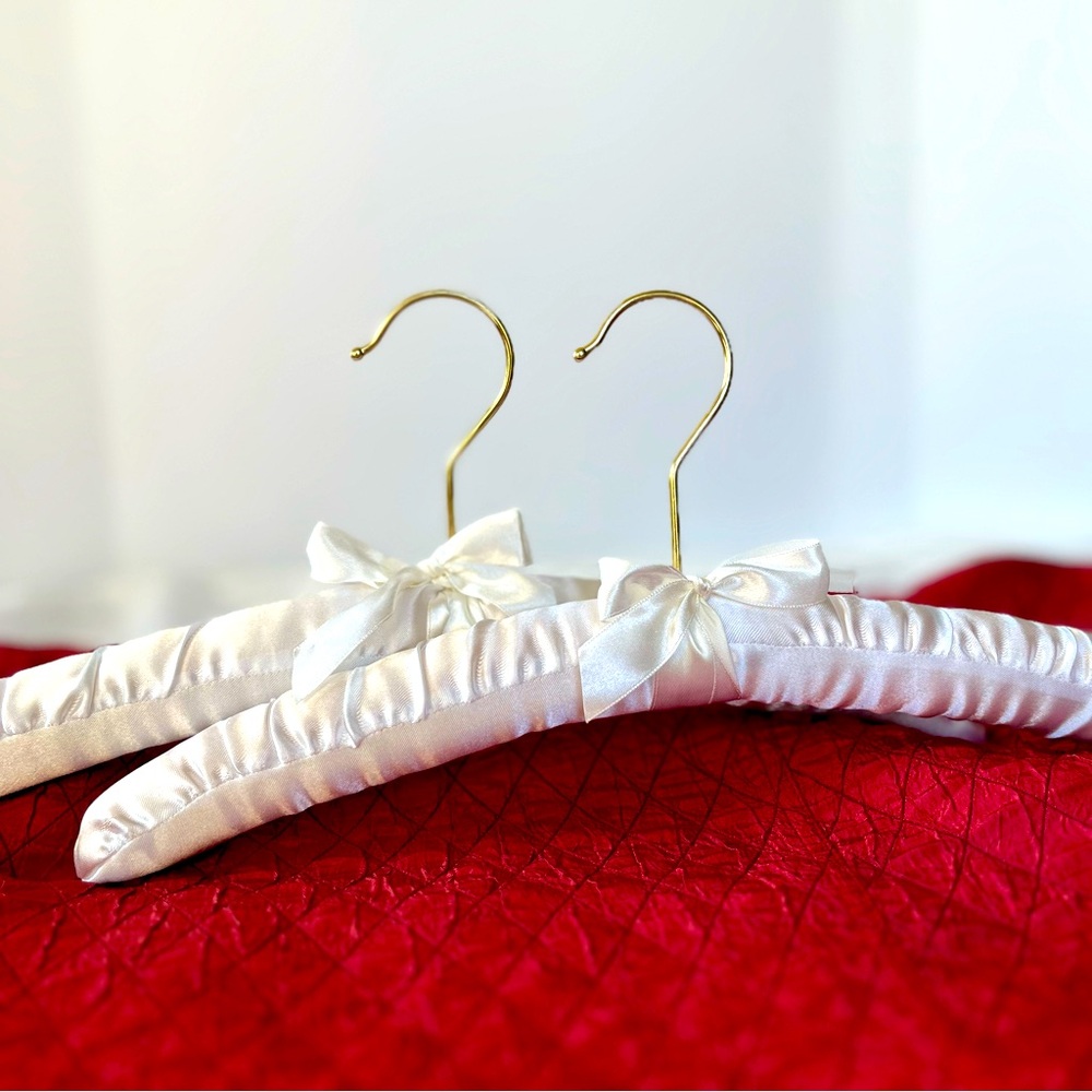 Two Vintage, Satin & Padded Hangers